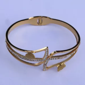 Gold Plated Crystal Studded Western Style Bracelet