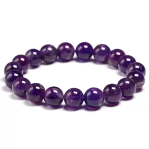 Unisex Natural Crystal Stone Amethyst Bracelet